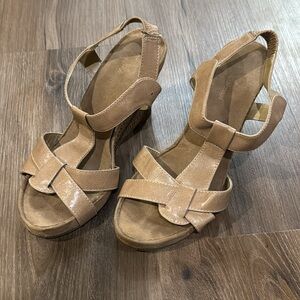 A2 By Aerosoles Tan Wedge Sandals